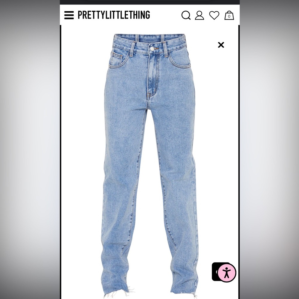 PLT Light Blue Wash Long Leg Straight Jeans (never worn)